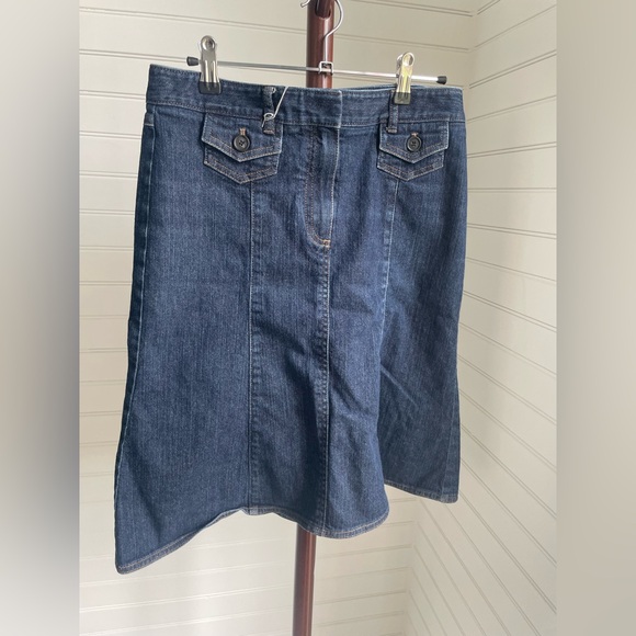 Theory Asymmetrical Denim Skirt - Picture 1 of 3